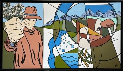 Angelo Makula – Almdudler, 84 × 145 cm